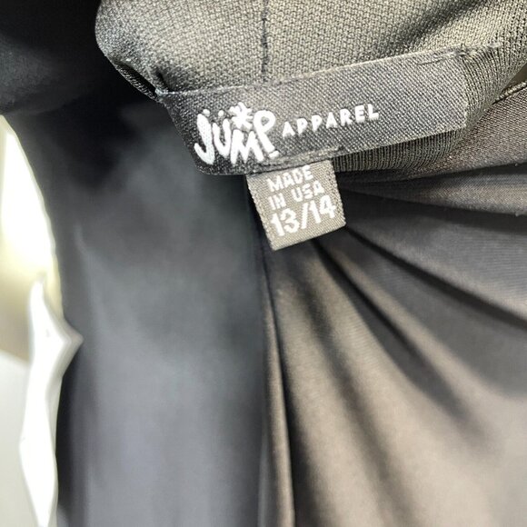 Jump Apparel Maxi Dress Womens Juniors size 14 Black Cutout Neck Slit Side New - Picture 7 of 9